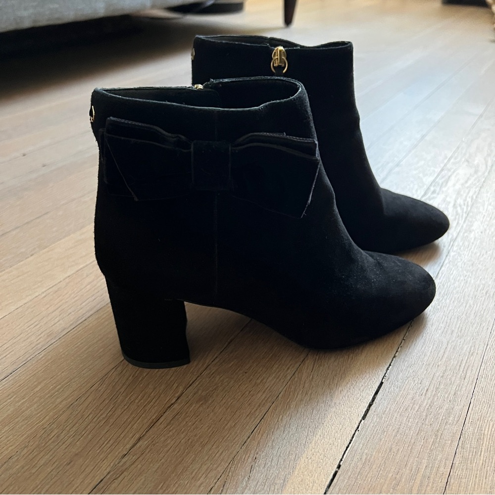 Kate Spade Black Ankle Boots with Bow